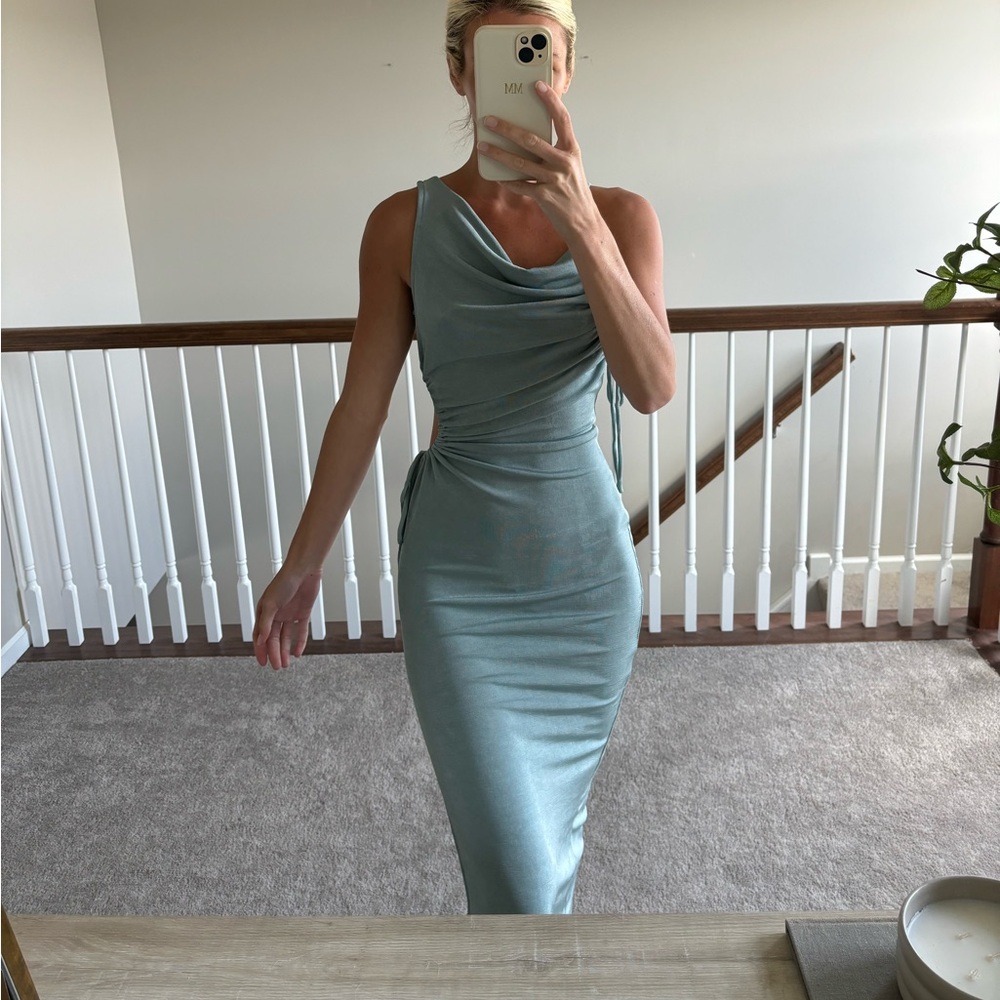 WHOIAM aqua maxi dress